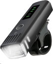 【 自転車 用 LED ライト 】 光センサー搭載で自動点灯 / IPX4相当の防水性能 / コンパクト 軽量ボディ / バッテリーインジケーター搭載 / USB充電式 【 インテリジェント Autoライト（自動点灯機能） 】 自転車 ライト上部のセンサーが周囲の明るさを感知して、OFF/ノーマル/ハイの点灯を自動で調整します。薄暗い時は[ノーマル]、暗い時は[ハイ]、街灯の下など明るい所を通過する時は[OFF]など走行環境に応じて自動で点灯を制御してくれる便利な機能です。 【 脱！グレア 】 自転車 ライト 本体の設置角度を適切な角度に調整していただくことで、グレア光を軽減します。独自のグレア軽減設計で、対向車や歩行者が眩しく感じない照射をいたします。250ルーメン（ハイ）の明るさがあり、暗い夜道も前方を明るく照らします。 【 IPX4相当の防水仕様 】 自転車 ライトのあらゆる方向からの飛沫（しぶき）に対する保護が可能です。※充電口のカバーが確実に閉まっている状態。 【 軽量・コンパクトなボディ 】 自転車 ライト本体は約75gの軽量ボディーなので、駐輪時に取り外して持ち運ぶ事も苦になりません。手のひらサイズの小さなボディーはポケットにも入るサイズで持ち運びが容易です。 【 バッテリーインジケータ搭載 】 自転車 ライト上部にバッテリーの残量が一目でわかるインジケータが搭載されていますので、突然の充電切れを未然に防ぐことが可能です。 【4モード搭載】Auto /ハイ/ ノーマル / 点滅 の4種の動作パターンがあるので、ご使用環境に適した点灯モードでお使いいただけます。操作ボタンは1つなので、複雑な操作などなく容易にお使いいただけます。