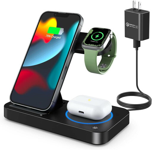 【5月発売NEWモデル】ワイヤレス充電器 3in1 ワイヤレス充電器 折り畳み式 15W急速充電 USB TypeC端子 3デバイス同時充電 急速充電 置くだけ充電 充電スタンド iPhone 15/14/13/12シリーズ対応/Galaxy/Note/ 【5月発売NEWモデル】ワイヤレス充電器 3in1 ワイヤレス充電器 折り畳み式 15W急速充電 USB TypeC端子 3デバイス同時充電 急速充電 置くだけ充電 充電スタンド iPhone 15/14/13/12シリーズ対応/Galaxy/Note/