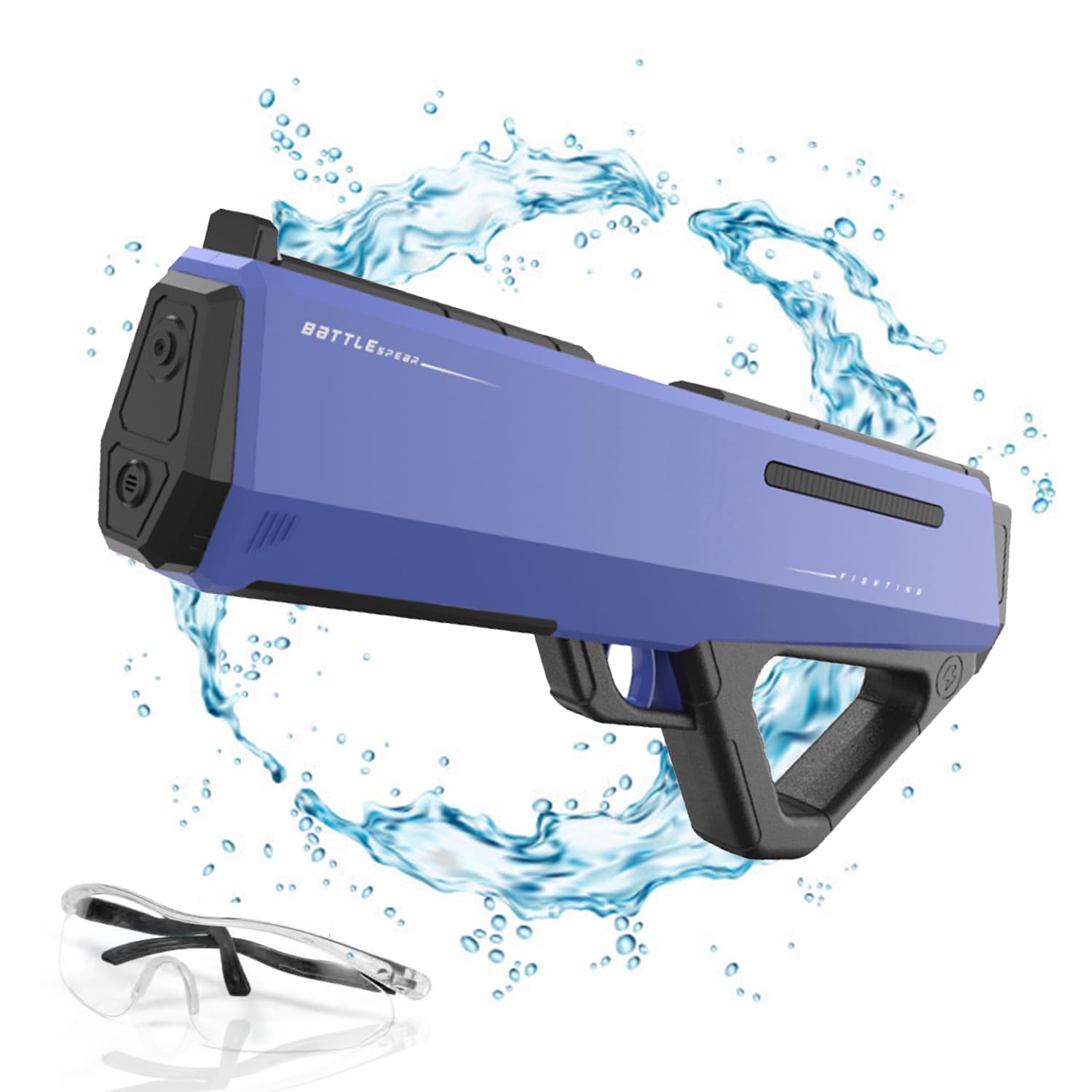 電動水鉄砲 水鉄砲 電動ウォーターガン 超強力飛距離 高速連発 電動水ピストル 25分使用時間 保護メガネ 水鉄砲合戦 子供/大人用 海水浴/プール/川遊び 夏祭おもちゃ 水遊おもちゃ 誕生日プレゼント 暑さ対策 充電式バッテリー
