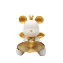 クマ キー収納 小物入れ 玄関収納 おしゃれ オブジェ 置物 鍵置き 鍵入れ 卓上置物 収納トレイ 動物像 彫刻装飾 玄関 インテリア 動物 ペットサイトテープル 化粧卓 口紅スタンド 財布 コイン キャンディー皿 実用性が高い 人気 (ホワイト)