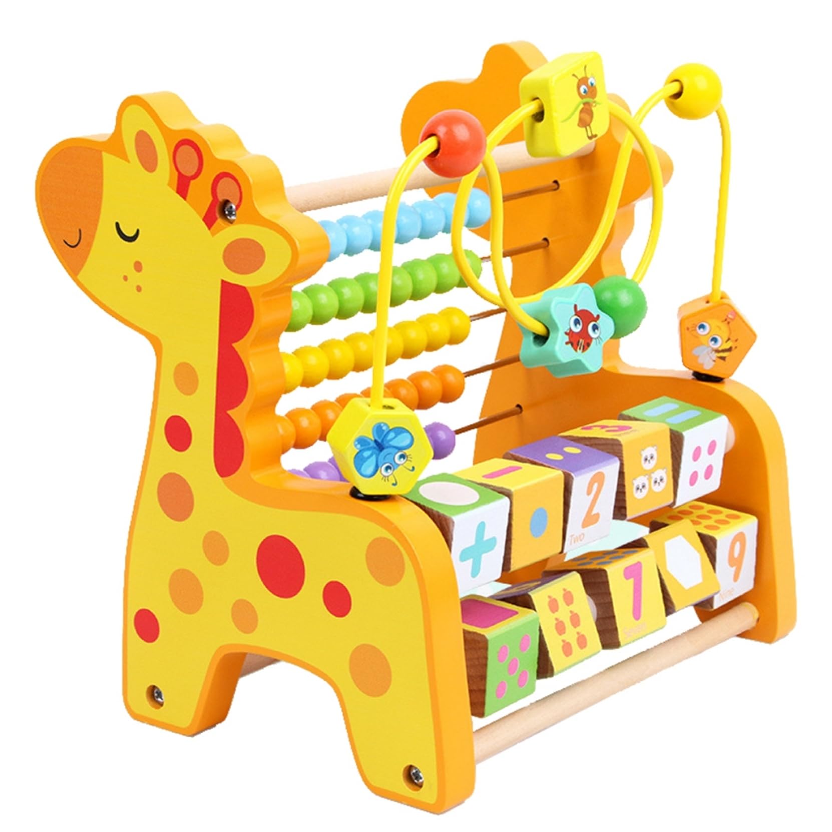 モンテッソーリ 玩具 ルーピング ビーズコースター 木のおもちゃ 知育玩具 2歳 3歳 4歳 女の子 男の子 誕生日 プレゼント お祝い 多機能 木製 おもちゃ ビーズ迷路 そろばん 算数