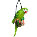 樹脂コンゴウインコのオウムの置物 ペンダント ガーデントロピカルオウムの像 鉄のリング付き 吊り下げオウムの飾り パーティー 屋外 屋内用 壁掛け インテリア ...