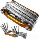 自転車工具セット 自転車修理キット 自転車用携帯ツール MULTI-11(マルチ-11) 11機能 パンク修理キット マルチツール 六角レンチ タイヤレバー 多...