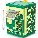男の子 女の子 貯金箱 ミニATMコインバンク お金貯めボックス パスワード付き 子供に安全なマネージャー 自動手すり札スロット付き 子供のための素晴らしいギフ...