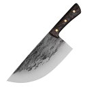高炭素 骨切り包丁 プロのシェフの肉屋ナイフ 中華庖丁 キッチンナイフ ボーニングナイフ 鍛造加工 天然ウェッジ木柄 持ち易い 鋭い切れ味 家庭用 業務用