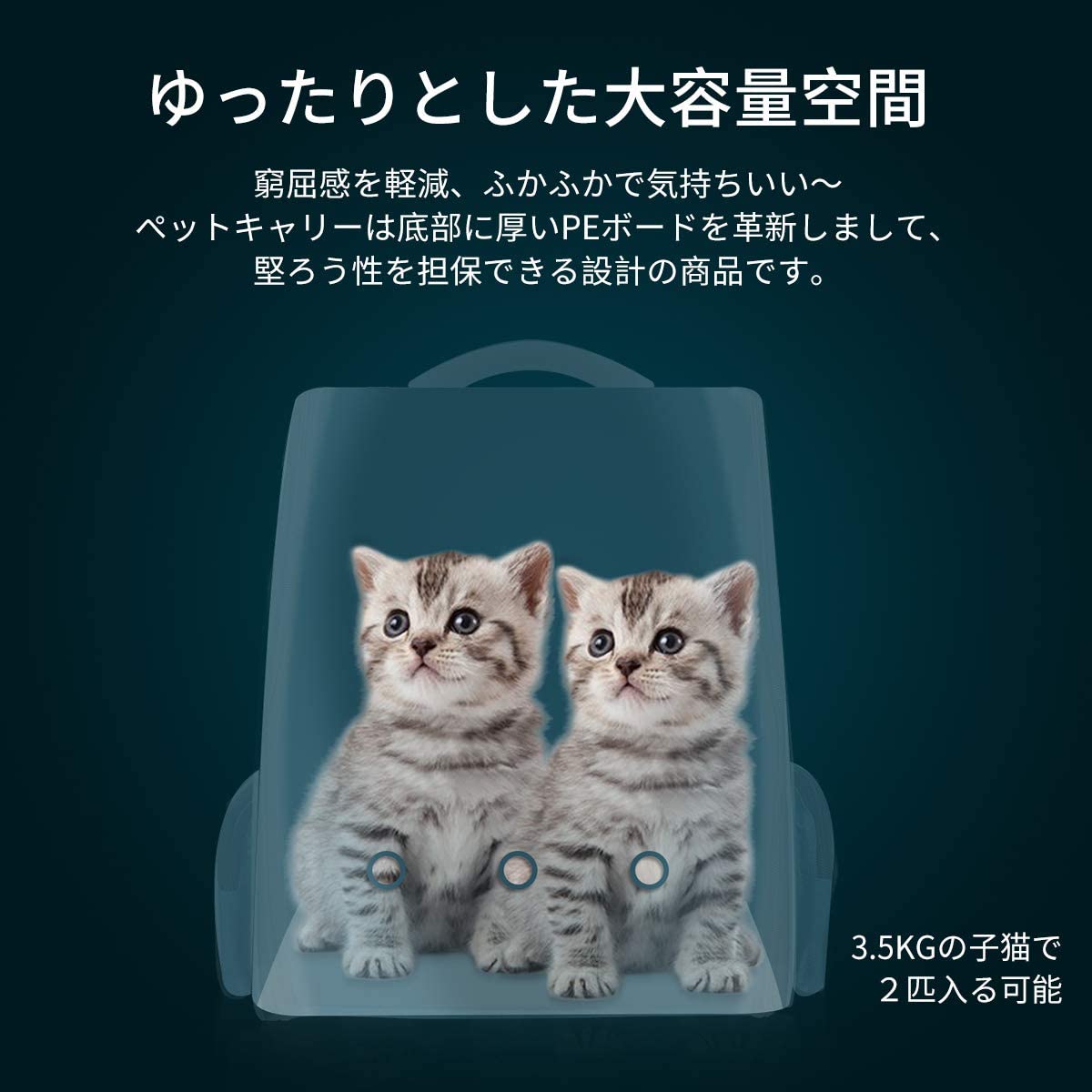 猫 キャリー ペットキャリー バッグ リュック 小型犬 きゃりーバッグ リュック宇宙船型 通気性抜群 大容量 折りたたみ 通院 散歩 旅行 災害避難用 2