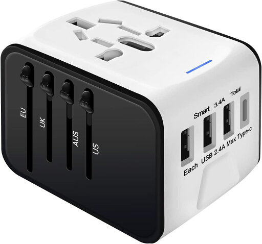 変換プラグ 海外 変換器 電源変換アダプター コンセント変換 A/C/O/BFタイプ 3つUSB-Aと1つUSB-Cポート付き アメリカ/イギリス/ヨーロッパ/韓国/オーストラリアなど150ヶ国家対応 海外用コンセント マルチプラグ 変換プラグ 海外 変換器 電源変換アダプター コンセント変換 A/C/O/BFタイプ 3つUSB-Aと1つUSB-Cポート付き アメリカ/イギリス/ヨーロッパ/韓国/オーストラリアなど150ヶ国家対応 海外用コンセント マルチプラグ