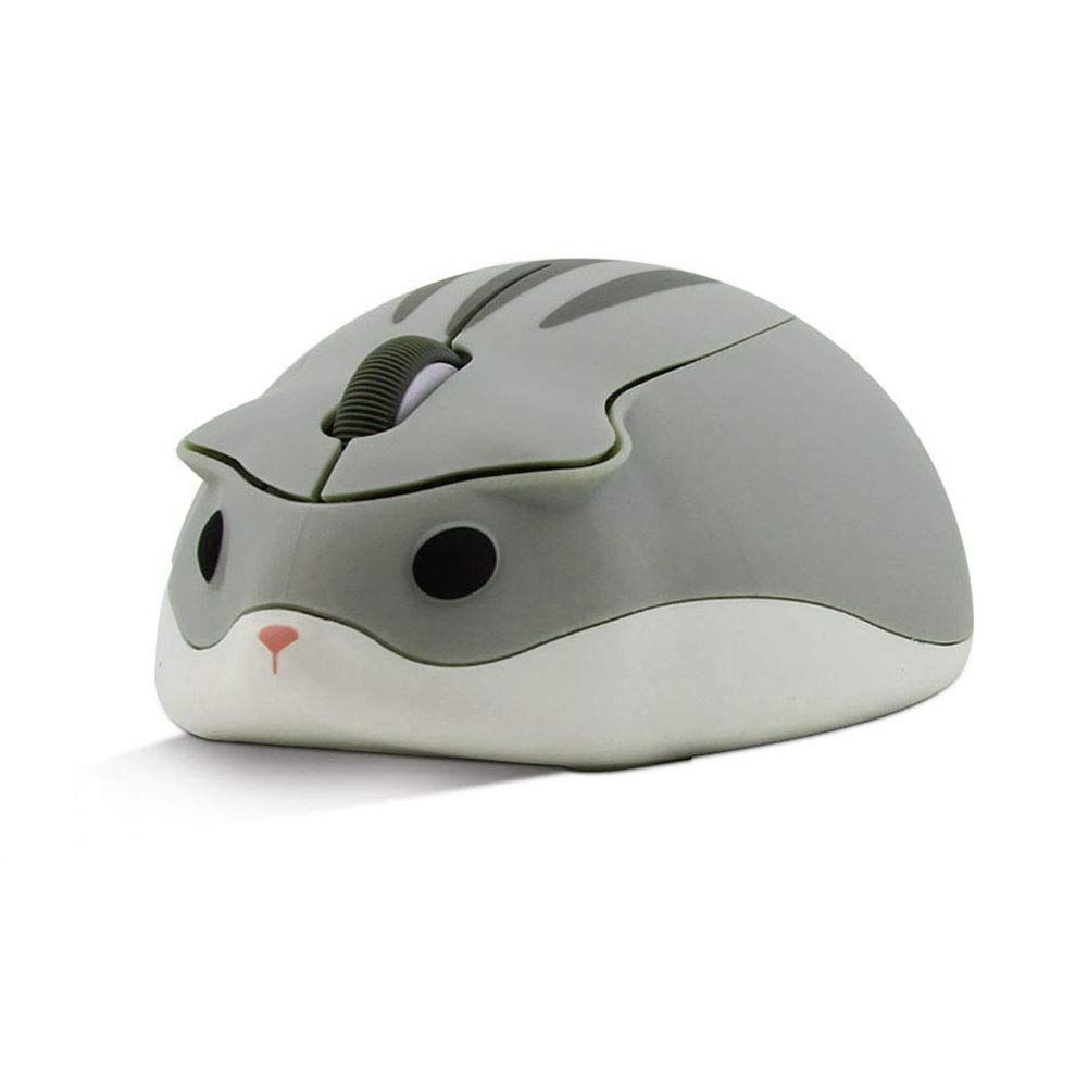 ハムスターの形ワイヤレスマウス 2.4Ghz かわいい動物デザイン Mサイズ 静音 電池式 無線マウス USB光学式 軽量 女性 子供用 人気 キャラクターマウ...