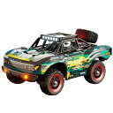 【1/18スケール 高速オフロードRCカー】四輪駆動 フル比例制御 ブラシモーター搭載 大径タイヤ ショートトラック バギータイプ LEDライト付き ラジコンカー 大人向け 競技用 本格モデル(スペアタイヤ付き)