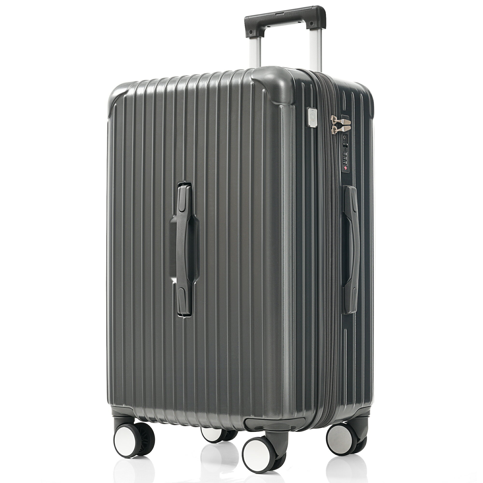 スーツケース Sサイズ ストッパー付き USBポートキャリーバッグ キャリーケース スマホスタンド ドリンクホルダー TSAロックかわいい 2日 3日 小型 おしゃれ 軽量 大容量 海外旅行