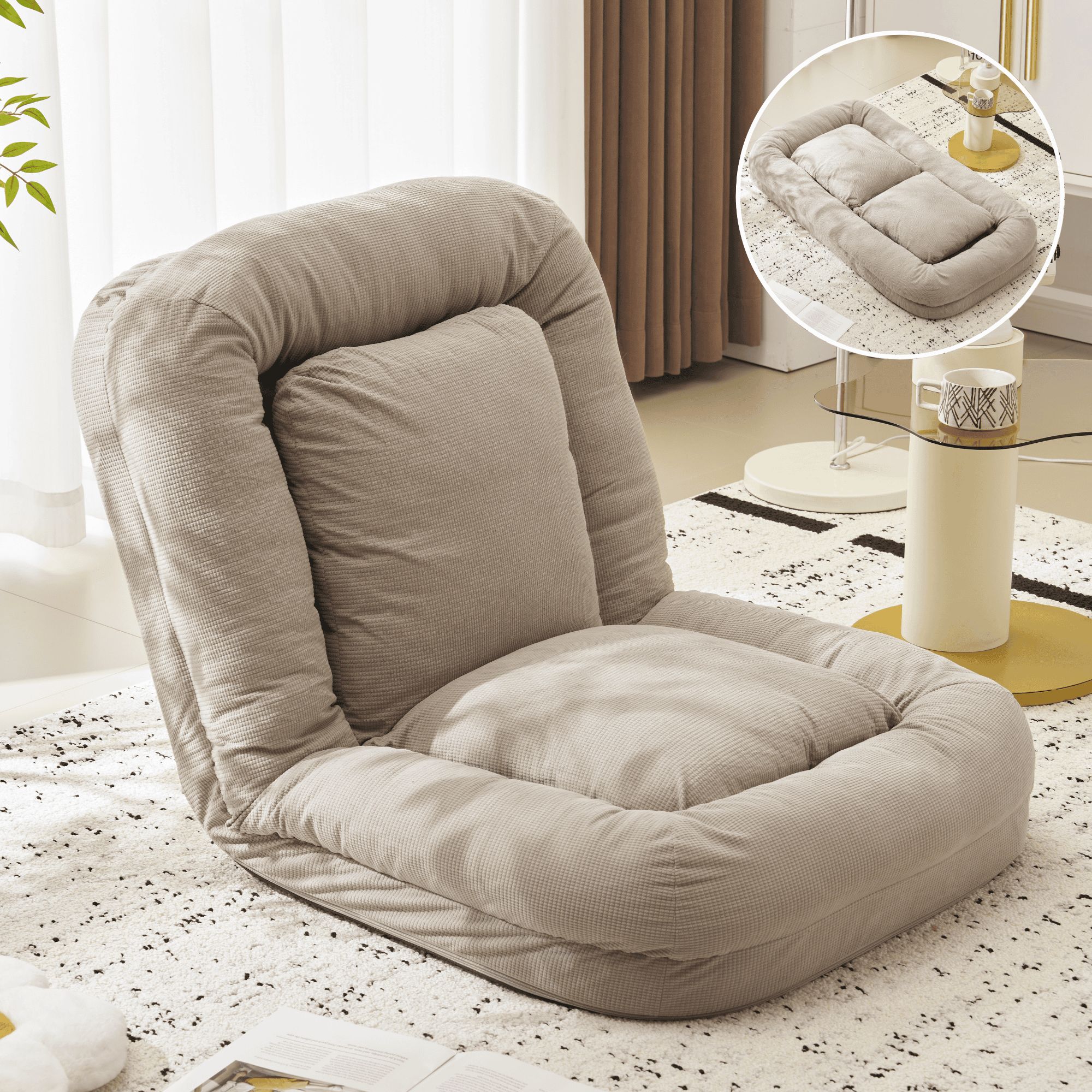 1人掛けソファー ソファーベッド 座椅子 6段調整可能 3WAY 1人掛け　2人掛け シンプル ベッド 折りたた..