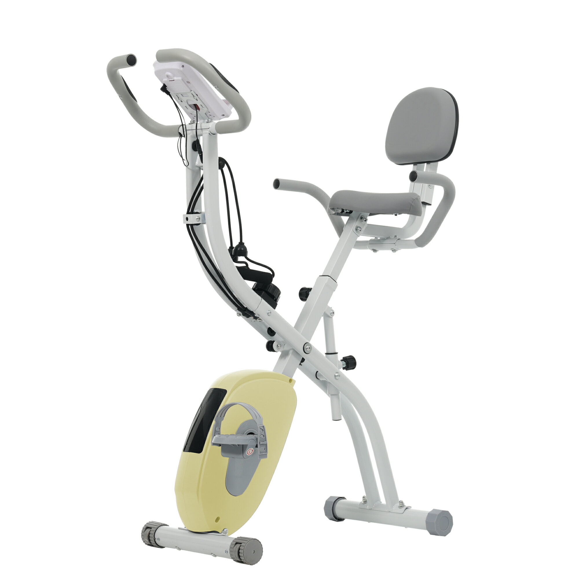 Xバイク+エクササイズバン-イエロー+ライトグレー