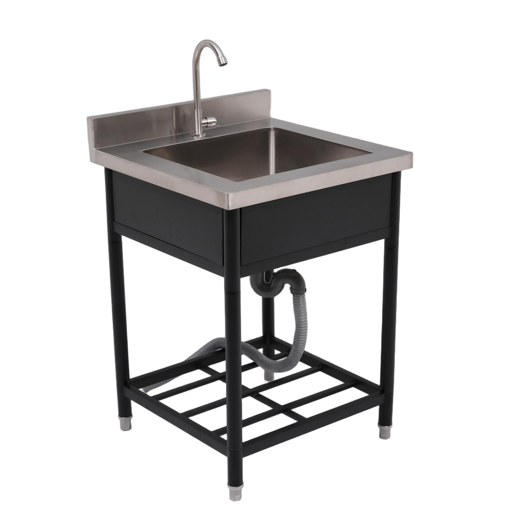 流し台 屋外 ステンレス 水栓付 蛇口付き シンク アウトドア 幅広 水栓付き キッチン 屋外用 ステンレ..