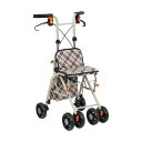 歩行器 歩行車 シルバーカー キャスター 室外用 高さ調整可能 折りたたみ可能 座面付き 四輪 キャスター付き おしゃれ 座れる 散歩 シニア 歩行補助 買い物...