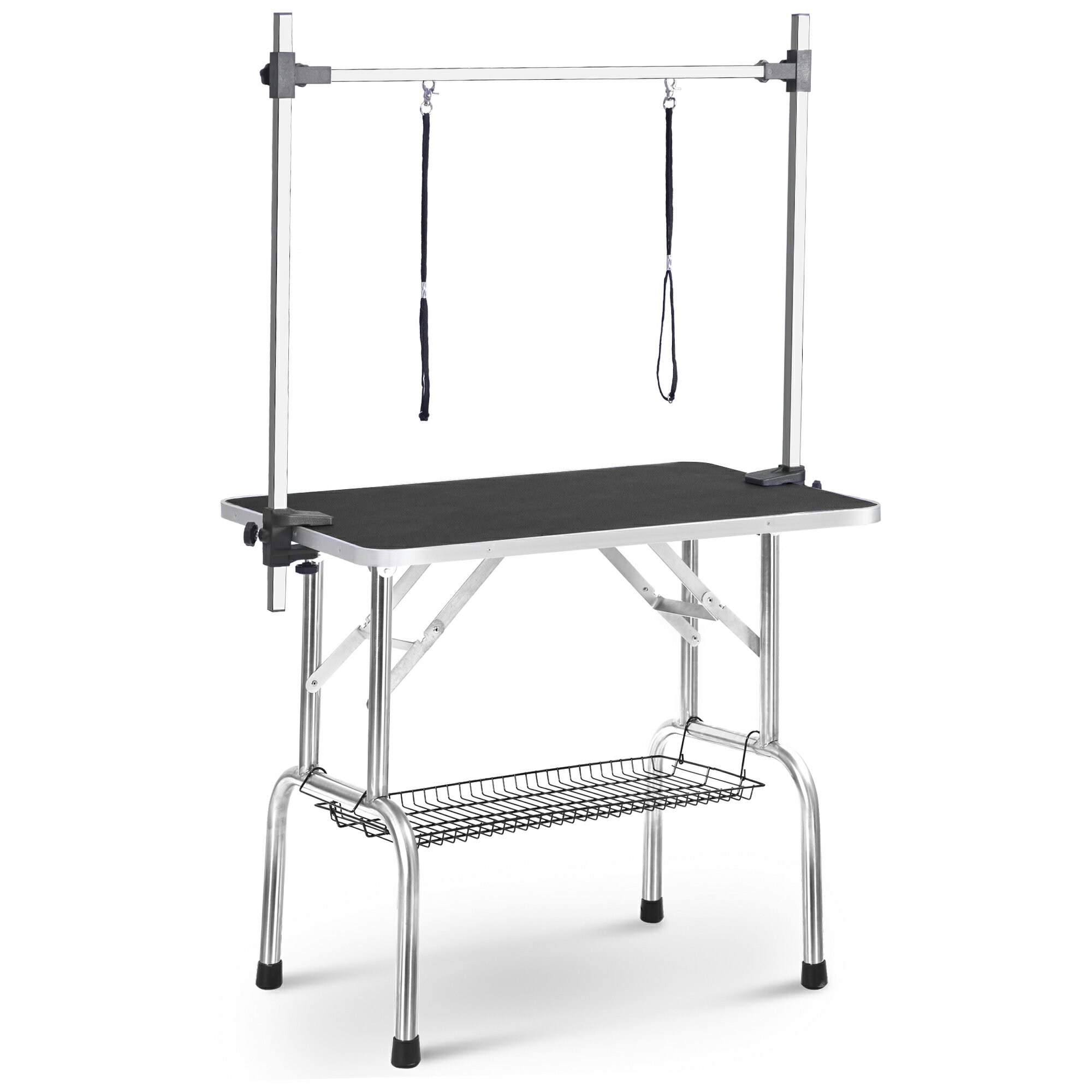 トリミングテーブル 折りたたみ トリミング台 H型アーム棒 頑丈型 多頭 トリミング 折り畳み ペット用 ..