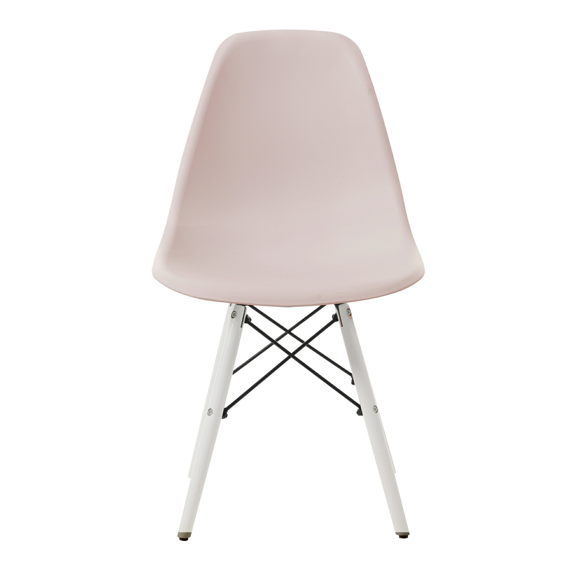 【2脚】【ミルクティー座面＆ホワイト脚】イームズチェア リプロダクト ダイニングチェア ダイニングチ..