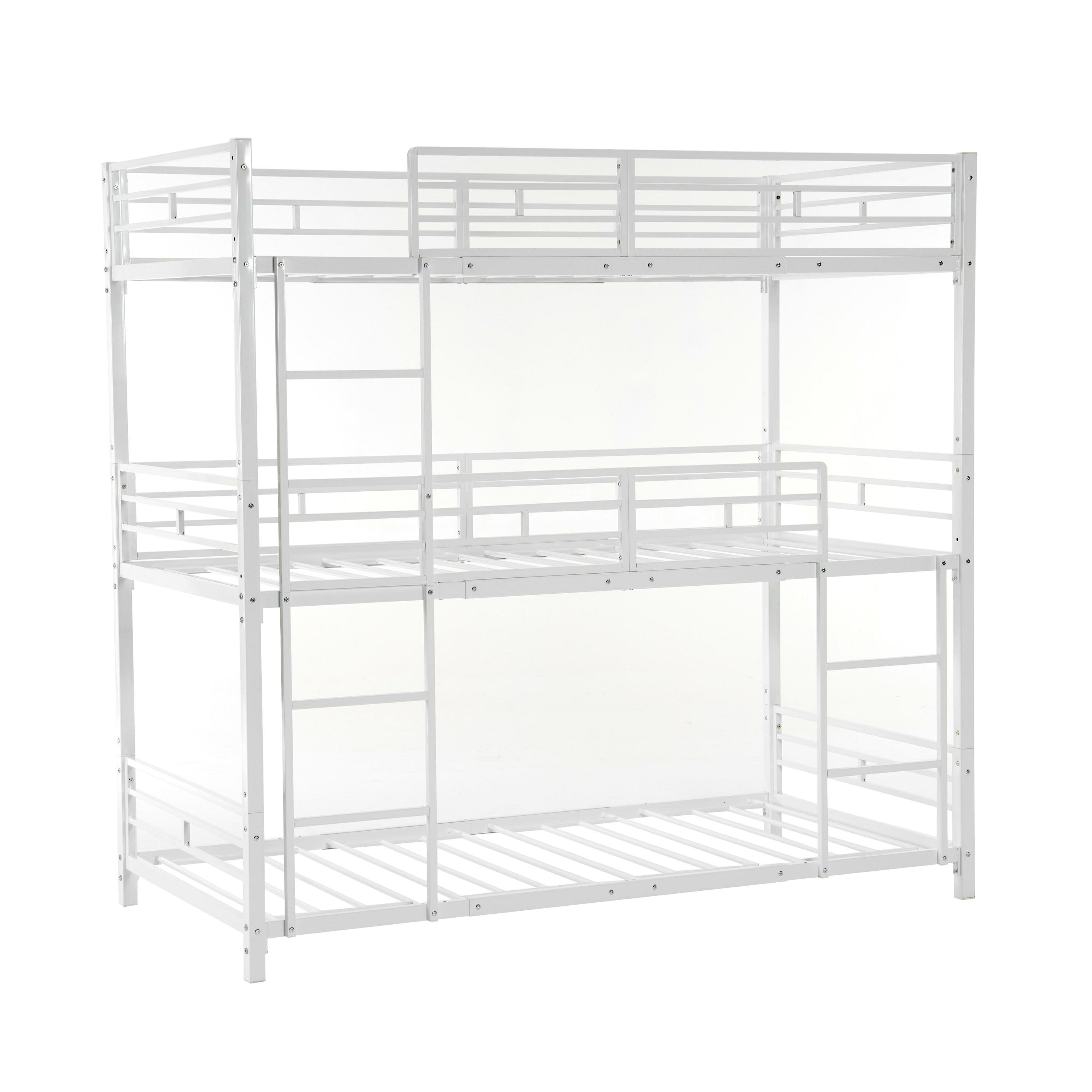 三段ベッド 子供 パイプ 三段ベッド 大人用 シングル ベッド パイプベッド 3段ベッド 分離可能 パイプ..