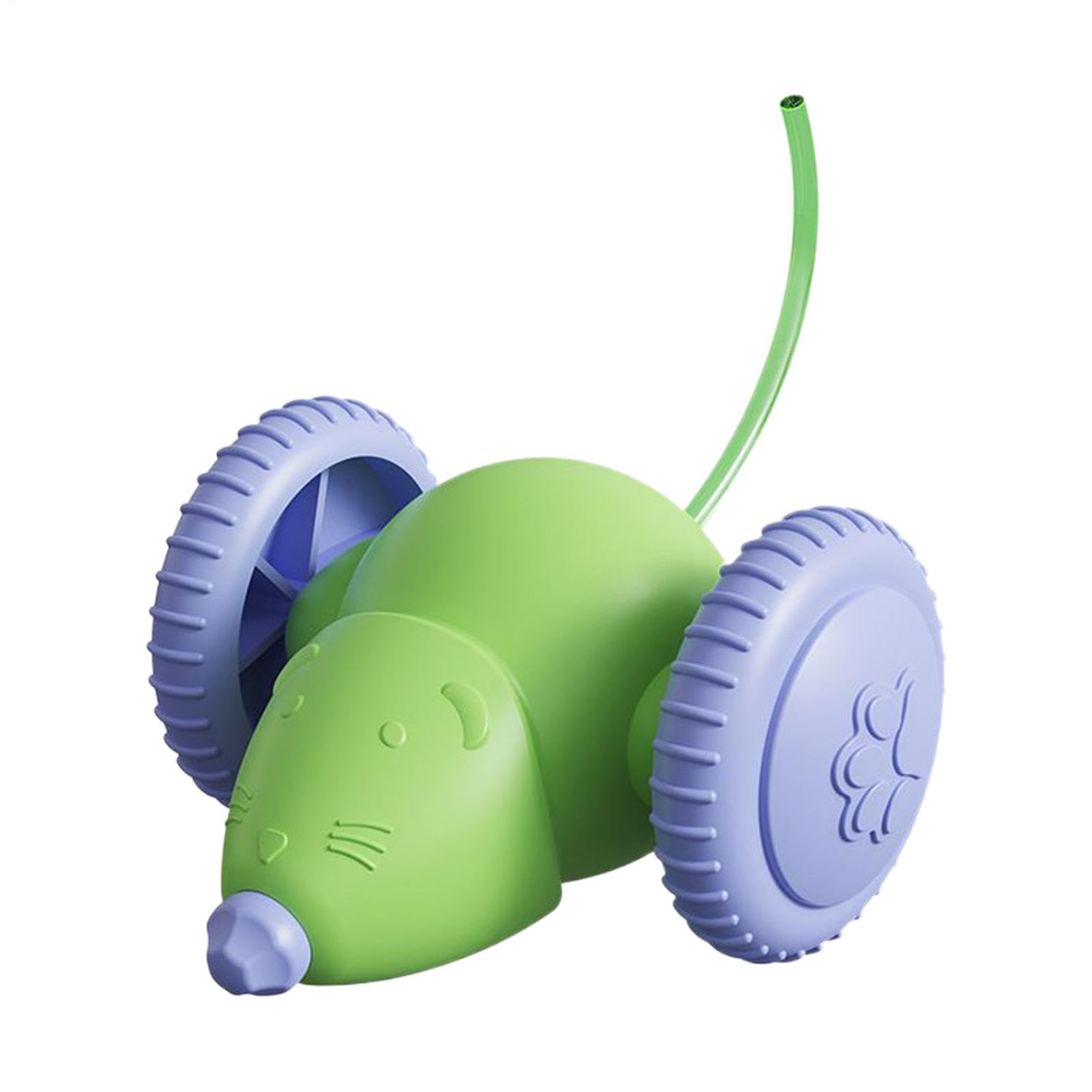 電気猫のおもちゃ、屋内のインタラクティブな猫のおもちゃ | 自動移動スマートアニマル,すべての品種の動物のためのシリコンホイールを備えたスマートセンシング電気運動ペット用品