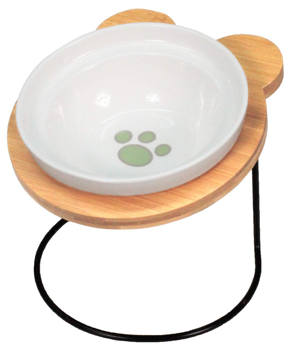Rakuten - えさ皿 猫 犬 食器 えさ 皿 餌入れ フードボウル ペット 猫用 犬用 ご飯皿 お皿 水飲み 食器台 食べやすい 傾斜 陶器 アイアンバンブースタンド