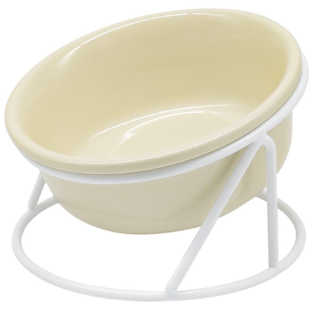 Rakuten - 猫 食器 猫 みずのみ皿 陶器 15度の傾斜 猫 フードボウル 食べやすい 頸椎保護 猫 食器 餌入れ 水入れ ペット食器 猫 犬 取り外し式 ペットウォーターボトル 猫 えさ 皿 吐き戻し防止 取り外し式 洗いやすい 電子レンジ?食器洗浄機 対応 おやつ皿 カリカリおやつを盛