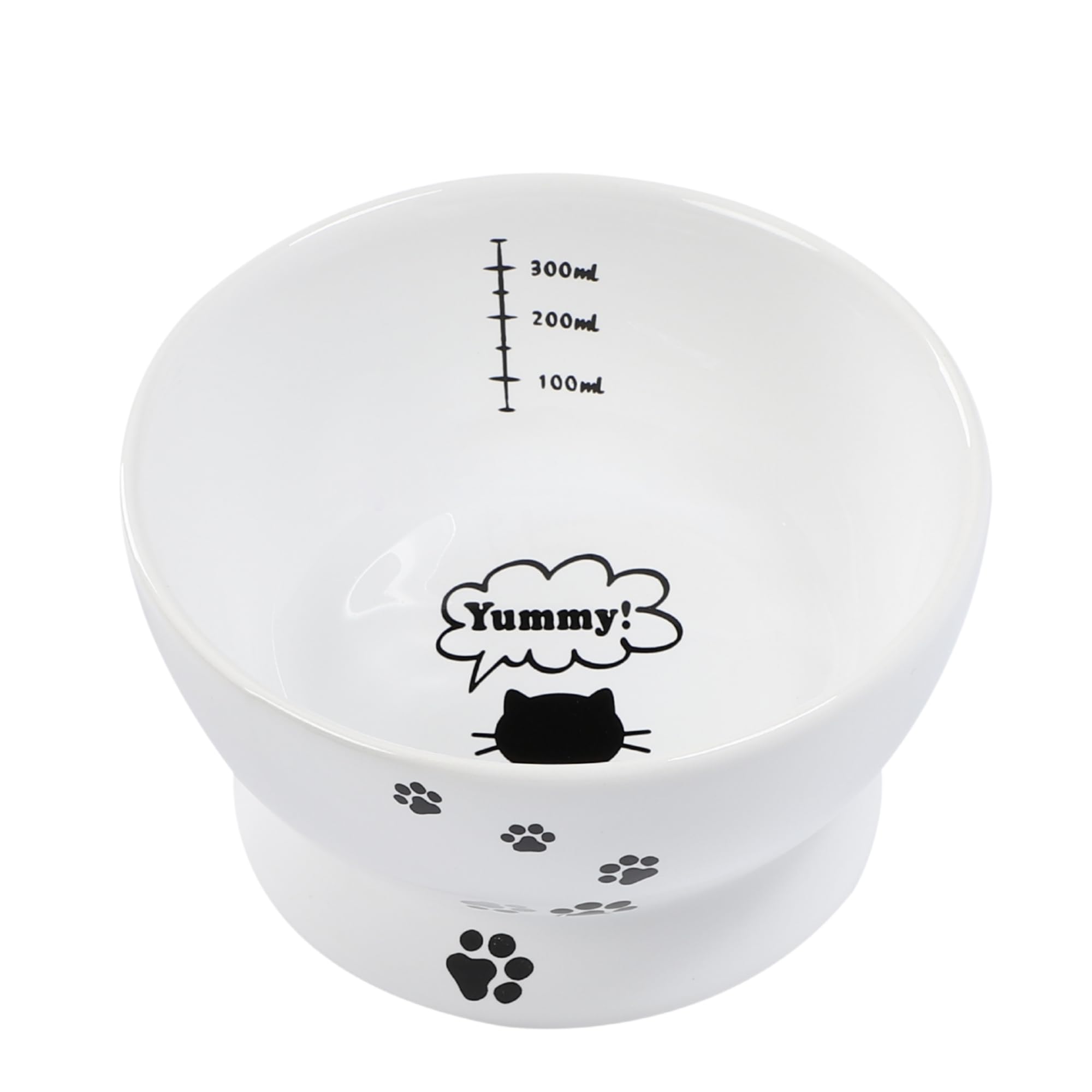猫 水飲み皿 脚付き ペット 食器 ご飯皿 陶器 食べやすい 飲みやすい 吐き戻し防止 簡単お手入れ