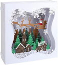 クリスマス カード 立体 3d カード ポップアップカード メッセージカード サンタ クリスマスツリー スノボー シカ 雪の結晶 ホワイトクリスマス(3歳以上)