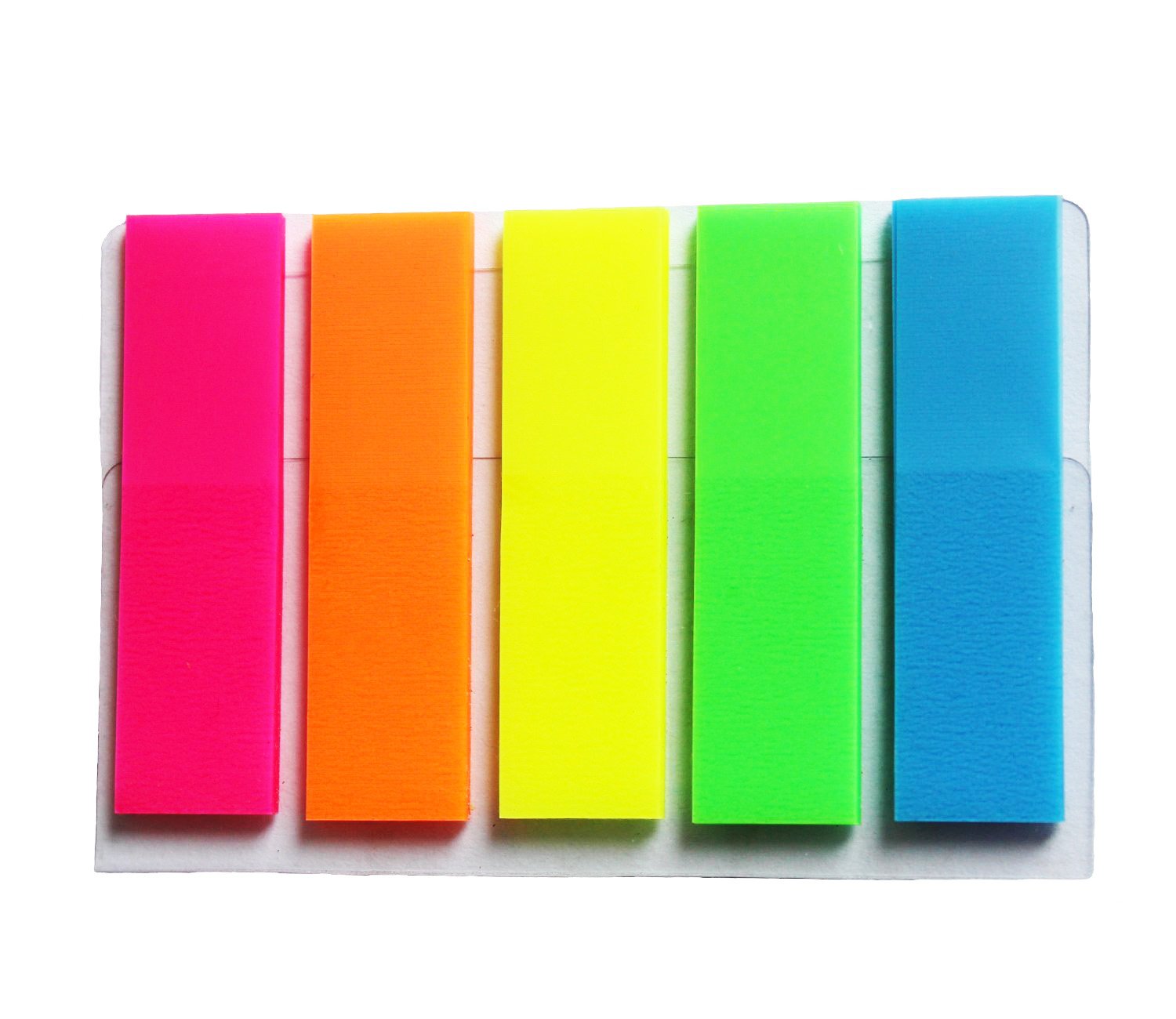 付箋 半透明 付箋 可愛い 極細ふせん 付箋 細い フィルムふせん 蛍光5色各25枚 計125枚×5冊=1セット