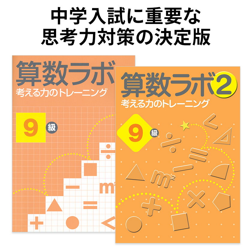 算数ラボペアセット 9級 新学社 正規販売店 算数ラボと算数ラボ2のセット 小学生 小学 算数 ラボ 算数ノート さんすう 小学3年 ワークブック 考える力 応用問題 思考力検定 小学3年生前後が目安 中学受験 ワークブック ドリル