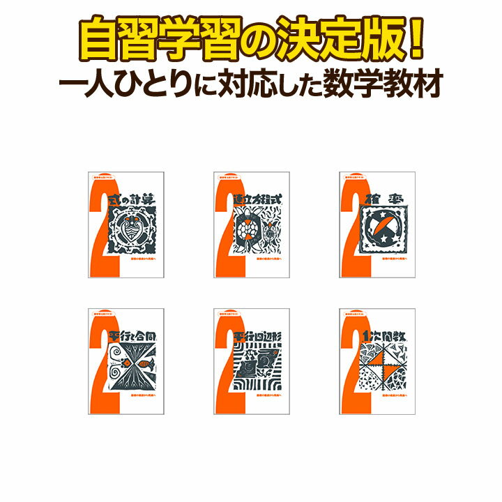 数学単元別シリーズ 数学単元別中2パック全6冊 中学校 数学教材 学林舎 （正規販売店） 自立学習 教材 反転授業 副教材 ワークブック ドリル 問題集