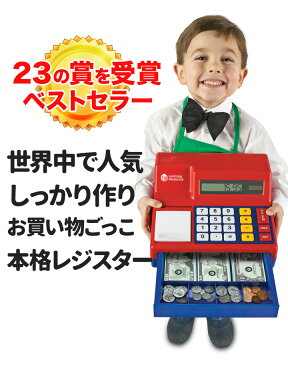 おもちゃ レジスター 紙幣 コイン付属 Calculator Cash Register 計算できる レジ 知育玩具 女の子 男の子 買い物ごっこ ままごと アメリカ 電卓 計算機 誕生日プレゼント プレゼント プチギフト