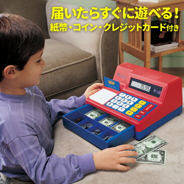 おもちゃ レジスター 紙幣 コイン付属 Calculator Cash Register 計算できる レジ 知育玩具 女の子 男の子 買い物ごっこ ままごと アメリカ 電卓 計算機 誕生日プレゼント プレゼント プチギフト