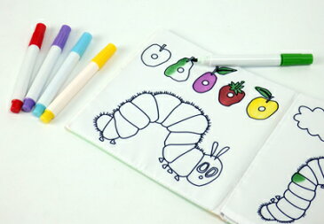 はらぺこあおむし ウォッシャブルブック Washable Book マーカー付属 洗える 塗り絵 消せる 消える絵本 絵本 幼児 お風呂 知育玩具 おもちゃ エリック・カール はらぺこあおむし絵本 The Very Hungry Caterpillar エリックカール エリック カール 子ども 子供 子供絵本