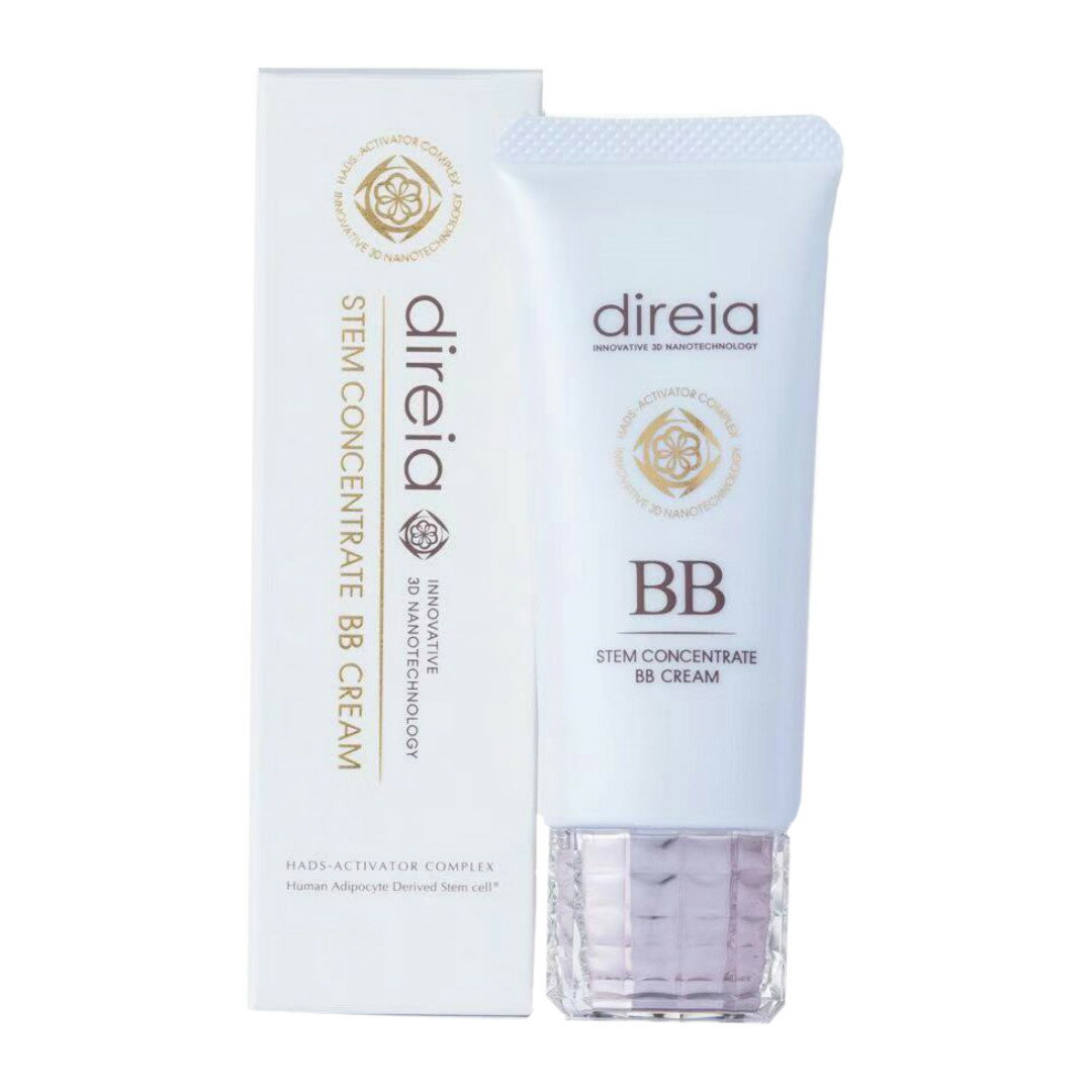 Direia BBクリーム プロ 40g 赤みくすみ消し去りツヤ肌 イエロー ディレイア Stem Concentrate BB Cream ステム コンセントレイト ヒト幹細胞培養液 送料無料