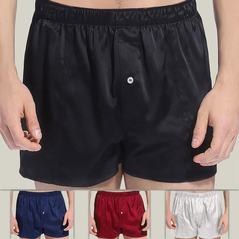 栄宝堂楽天市場店の【楽天スーパーSALE】ショートパンツ シルク100％ 19匁 パジャマ メンズ パジャマパンツ 五分丈 ハーフパンツ ルームパンツ ボトムス｜アングル2