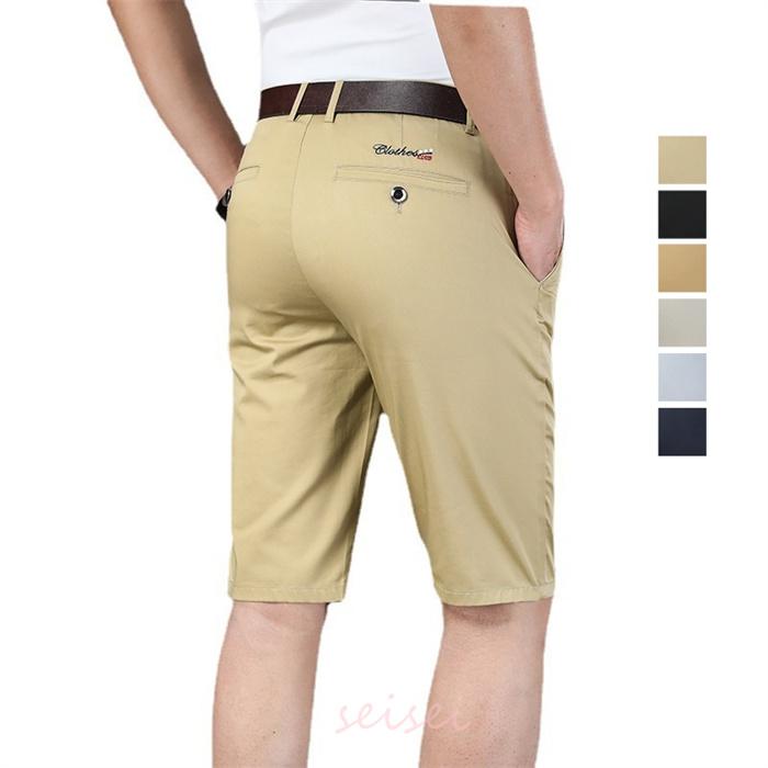 ゴルフパンツ メンズ ハーフパンツ ゴルフウェア 半ズボン 短パン サラサラ冷感 ショートパンツ 夏用 カジュアル 普段着 伸縮性あり 無地 父の日 プレゼント