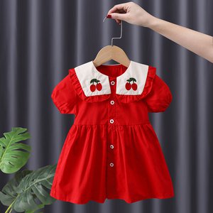 【ベビー】さくらんぼの赤いワンピース 80 90 100 110 120 130cm【商品説明】かわいいベビーのさくらんぼのワンピースです。カラー：ワンデザインサイズ80cm90cm100cm110cm120cm130cm＜ご注意＞◆画像はご覧になっているパソコン・モニター等により実際の商品と多少色味が異なる場合がございます。色味が違う等のクレームはお受けできませんので予め、ご了承下さい。◆サイズ表記に若干の誤差が生じる場合がございます。◆当サイトは複数店舗で販売している関係で、ご注文のタイミングによっては在庫にズレが生じ、商品をご用意できない場合がございます。その場合には誠に恐れ入りますが、ご注文後にお取り消しの手続きをさせていただきますので予めご了承いただけますと幸いです。◆送料、発送予定日数につきましては、ショッピングガイドをご覧ください。k-ai0368【ベビー】さくらんぼの赤いワンピース 80 90 100 110 120 130cm メーカー希望小売価格はメーカーサイトに基づいて掲載しています