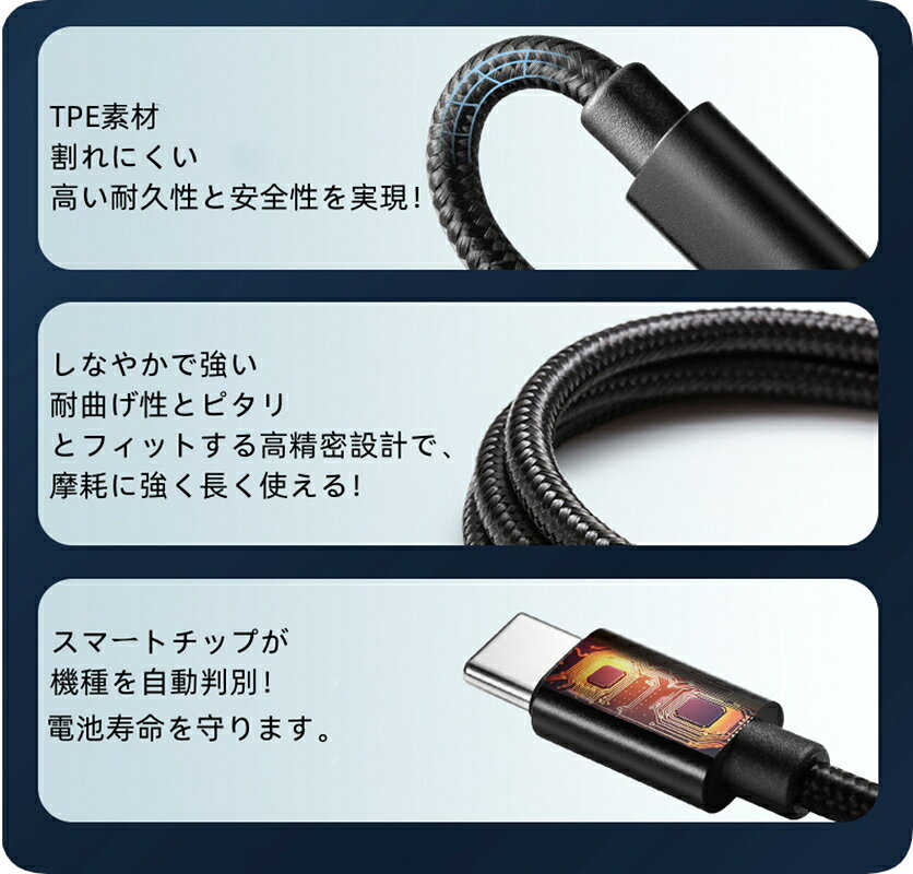 Phoneケーブル 長さ2m 急速充電 充電器 データ転送ケーブル USBケーブル iPad iPho...