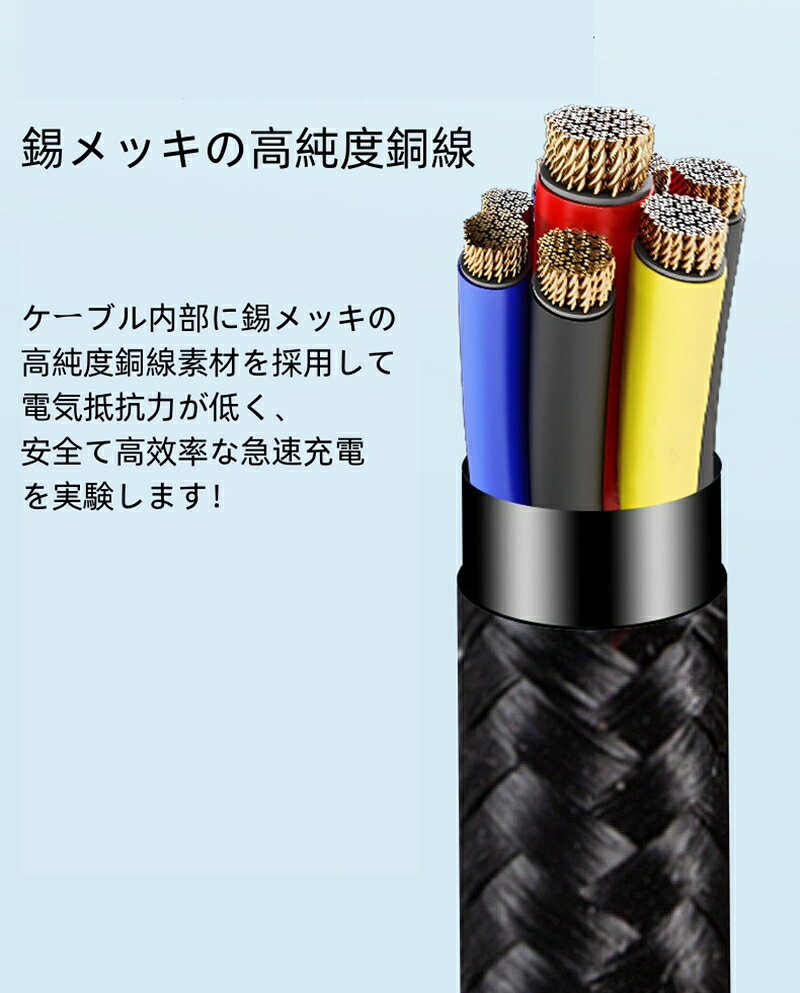 Phoneケーブル 長さ2m 急速充電 充電器 データ転送ケーブル USBケーブル iPad iPho...