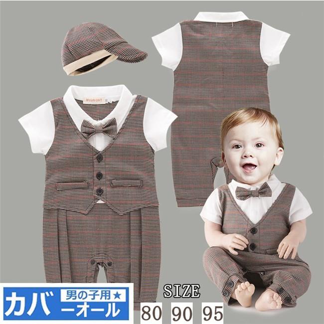 半袖ベビー服ロンパースフォーマルス...