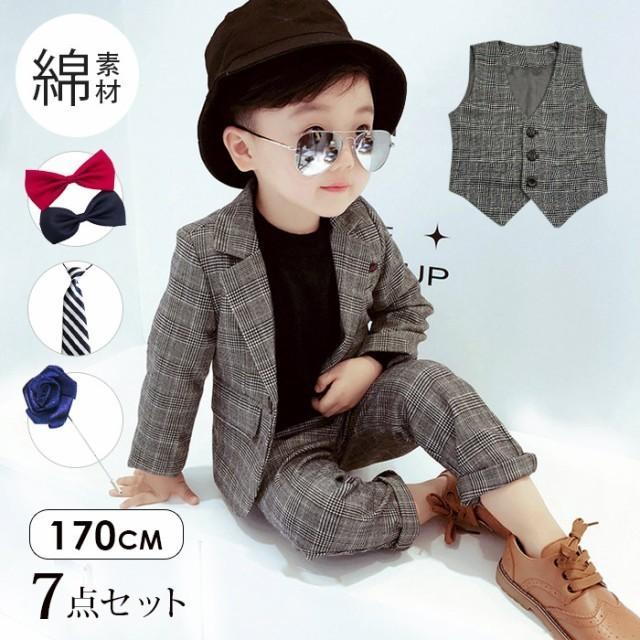 スーツ7点セット 170cm（ベスト+ジャケット+ズボン+ネクタイ+ワイシャツ＋ブローチ+蝶ネクタイ（色ランダム）） 卒業式 入園式・子供服・タキシード 吸水性・耐久性に優れた素材を使用した、優しい肌ざわりの肌着です。 肌触りがよく、保温性と発汗性に優れた刺激の少ない肌着で守ってあげたいですね お子様の晴れ舞台に大活躍間違いなしの男の子スーツ！色んなフォーマルシーンで活躍する、セットアップスーツ。卒業式、入学式、誕生日、パーティー、七五三、発表会等お子様の晴れの舞台に是非、お使い下さいませ。 ■　商　品　説　明　■ カラー 【グレー】 材質 綿 　7点セット 7点セット:（ベスト+ジャケット+ズボン+ネクタイ+ワイシャツ＋ブローチ+蝶ネクタイ（色ランダム）） 商品内容 ・キッズスーツ フォーマル 男の子 長袖 子供服 フォーマル 男の子 ピアノ発表会 男の子・七五三 男の子 スーツ 韓国 子供服 入学式 ジュニア　結婚式　スーツ　男の子・着心地や肌触りの良い物を選びました。・かっこよくコスパの良い物を選びました。・通気性に優れた生地でさらっと快適。・全体的にスタイルアップ出来るオシャレな1着です♪・格好いい大人っぽいキッズ四季フォマール服装!・七五三や卒入学式、発表会、ちょっとしたお出かけや、冠婚葬祭までオールマイティーに使えるスーツセット。・履き心地が良い生地も柔らかく、子供にストレスを与えない動きやすさ。・普通着としてもお洒落で、卒入学式、発表会、冠婚葬祭など正式な場も活躍1枚です。・肌触り良く、デザインもすっきりしていて良かったです。・卒園式、入学式、発表会など大切な式だけでなく、お食事会やお出かけにも気負いなく着ることができます！ ご注意 ※サイトに掲載されている商品は、モニター環境により実際のものと素材感が 若干異なって見える場合がございます。※加工具合により掲載画像との誤差が見られる場合もございます。予めご了承くださいますようお願い申し上げます。 即納 大きいサイズ 追加170cm 送料無料子供スーツ 子どもスーツ 7点セットフォーマルスーツ 男の子スーツジュニア 七五三 卒業式 入園式 卒園式 メーカー希望小売価格はメーカーサイトに基づいて掲載しています