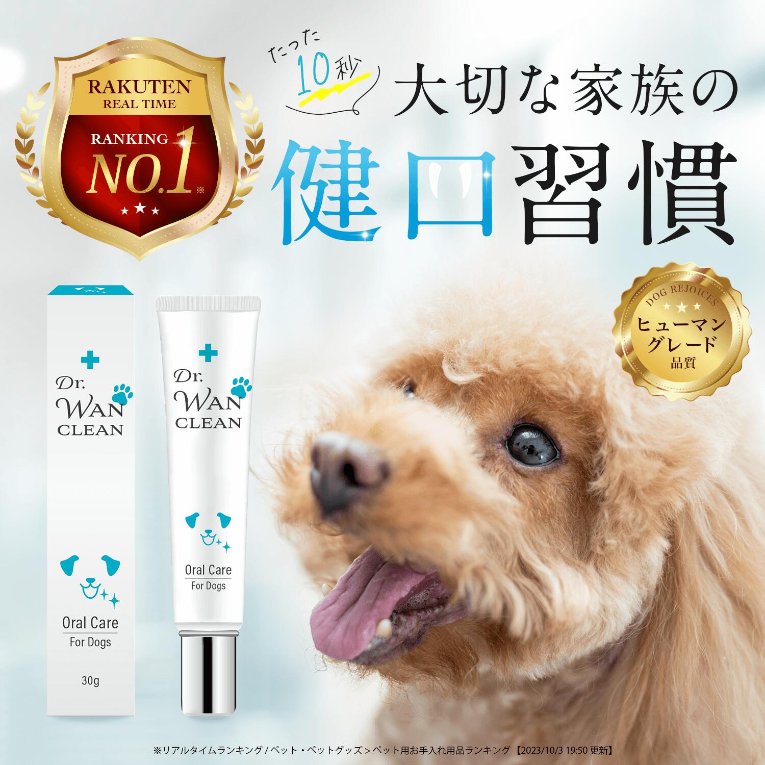 犬 歯磨き粉 歯磨きジェル Dr.WANCLEAN（ドクター ワンクリーン) デンタルケアジェル 歯石除去 歯垢除去 対策 歯茎ケ…