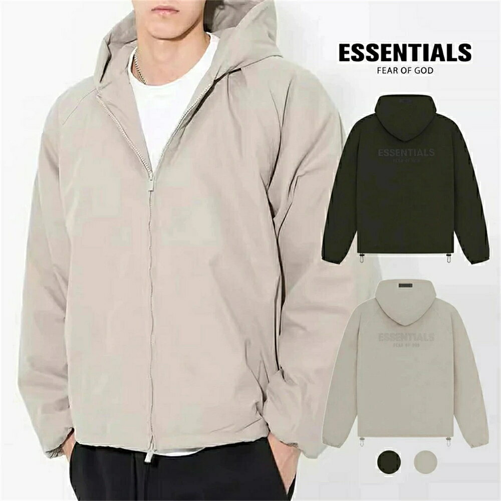 Rakuten - 「期間限定セール」ESSENTIALS エッセンシャルズ 綿ジャケト 暖かい人気 綿入れ　オーバーサイズ おしゃれファッシュ トレーナー 綿コート ストリートカジュアル 冬 プルオーバー 4colors