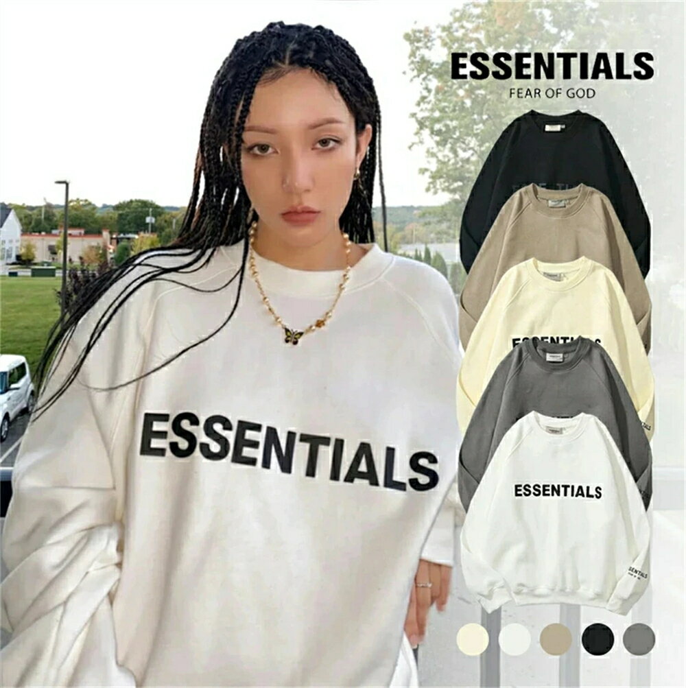 Rakuten - ESSENTIALS エッセンシャルズ パーカー クルーネック 丸首 プルオーバー シャツ 人気 プルオーバー 長袖 おしゃれ メンズ レディース カジュアル かっこいい