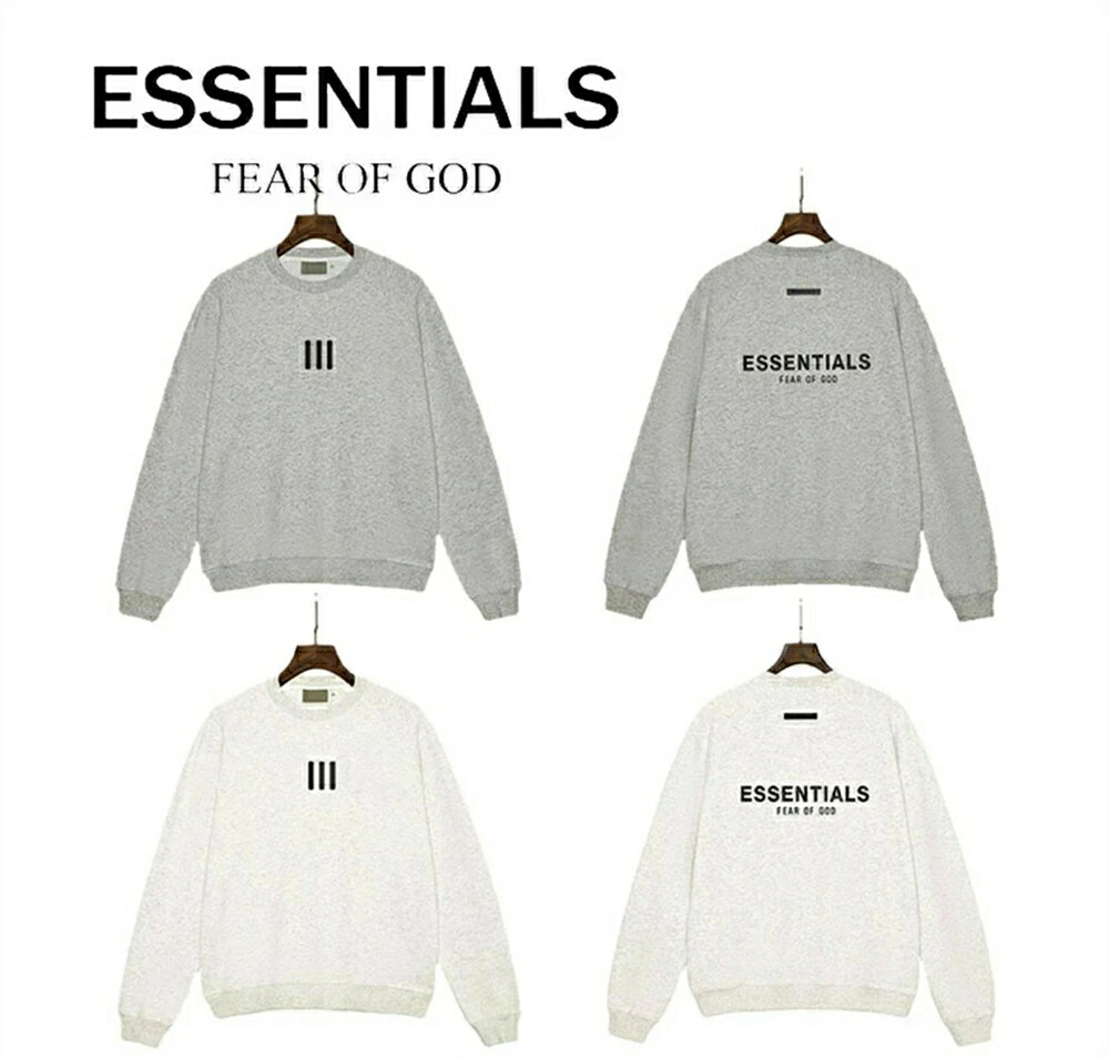 Rakuten - ESSENTIALS パーカー プルオーバー スウェットシャツ クルーネック FOG 大きいサイズ 人気 トレーナー プルオーバー スウェット 長袖 無地 おしゃれ カジュアル 丸首 かっこいい 男女兼用 春秋服