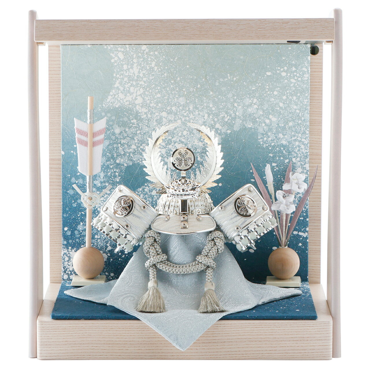 乐天商城 - 【人形の永光 「綺 - AYA - 徳川家康公」 / 幅32×奥行22×高さ35cm 】五月人形 5月人形 五月飾り 兜飾り 平飾り 平置き 木製 名札 名前 札 コンパクト サイズ 初節句 飾り 一徳 徳川家康