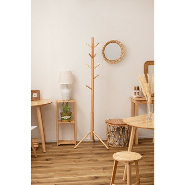 ポールハンガー ハンガー 収納 コートハンガー 帽子 天然木 シンプル おしゃれ 北欧 韓国インテリア ナチュラル