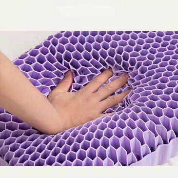 枕 肩こり 首こり頭頸椎安定 ハニカム構造ピロー Atman ゲルピロー まくら マクラ いびき ストレートネック 高さ調整 横向き寝 熟睡 首楽 首を支える枕 寝返り楽 通気性 柔軟性 耐久性 ブルー ギフト プレゼント 安眠 母の日2021