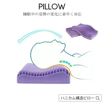 枕 肩こり 首こり頭頸椎安定 ハニカム構造ピロー Atman ゲルピロー まくら マクラ いびき ストレートネック 高さ調整 横向き寝 熟睡 首楽 首を支える枕 寝返り楽 通気性 柔軟性 耐久性 ブルー ギフト プレゼント 安眠 母の日2021