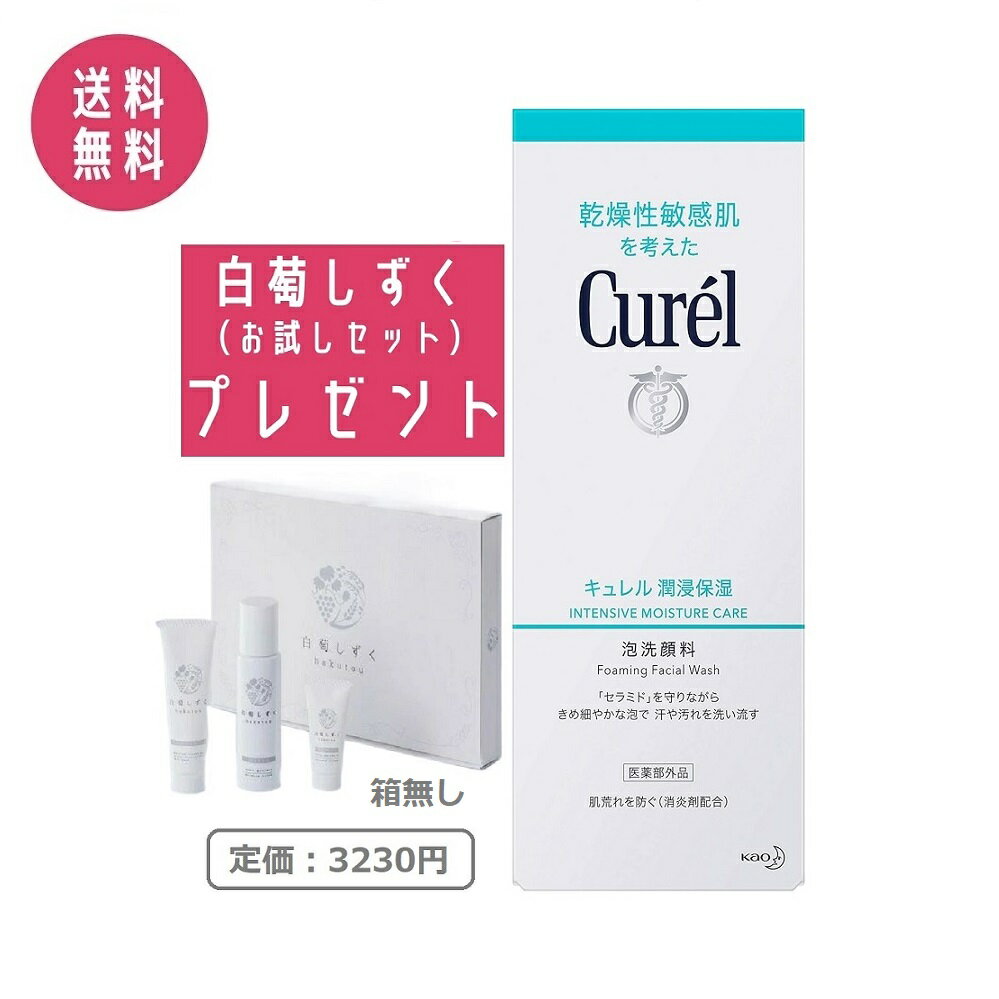 【白萄しずくお試しセット付き】キュレル 泡洗顔料 150ml