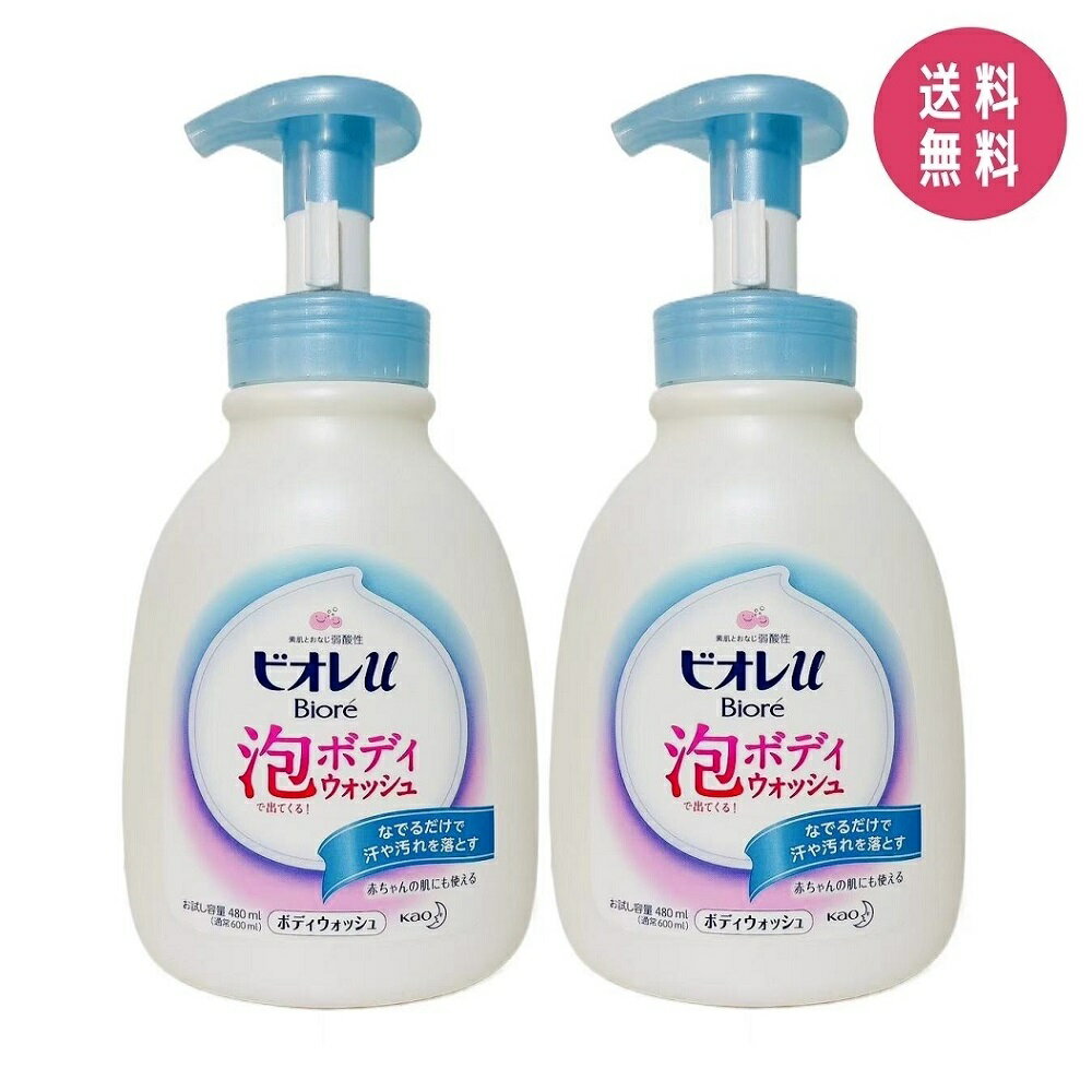 【2個セット】ビオレu 泡で出てくるボディウォッシュ フレッシュフローラルの香り 480ml